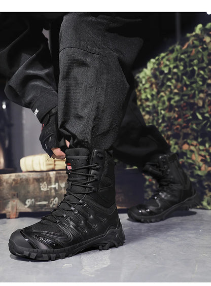 Bottes Tactiques Combat Désert pour Homme - Résistantes, Étanches et Confortables pour Randonnée et Sports Outdoor - BLACKBEARD OUTDOOR INDUSTRIES