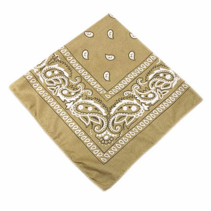 Bandana Carré Hip Hop en Coton – 54x54 cm, Imprimé Paisley - BLACKBEARD OUTDOOR INDUSTRIES