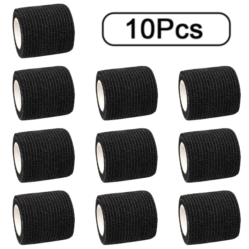 10 Rouleaux de Bande Auto-adhésive Élastique - Bandage Sportif, Tape de Protection pour Articulations (Genou, Doigt, Épaule) et Accessoires Tatouage - BLACKBEARD OUTDOOR INDUSTRIES