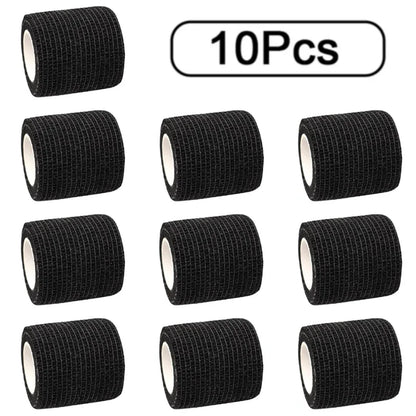 10 Rouleaux de Bande Auto-adhésive Élastique - Bandage Sportif, Tape de Protection pour Articulations (Genou, Doigt, Épaule) et Accessoires Tatouage - BLACKBEARD OUTDOOR INDUSTRIES