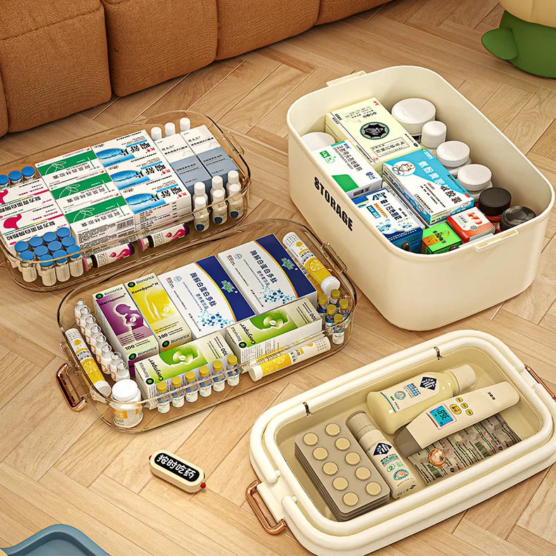 Organisateur Médical Familial Portable – Boîte de Rangement 3/4 Couches Grande Capacité Ma boutique