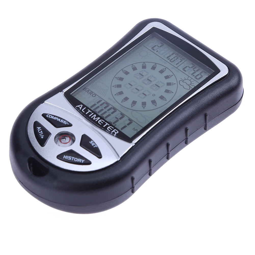 Compteur Numérique LCD Multifonction - Altimètre, Baromètre, Thermomètre, Boussole et Prévisions Météo - BLACKBEARD OUTDOOR INDUSTRIES