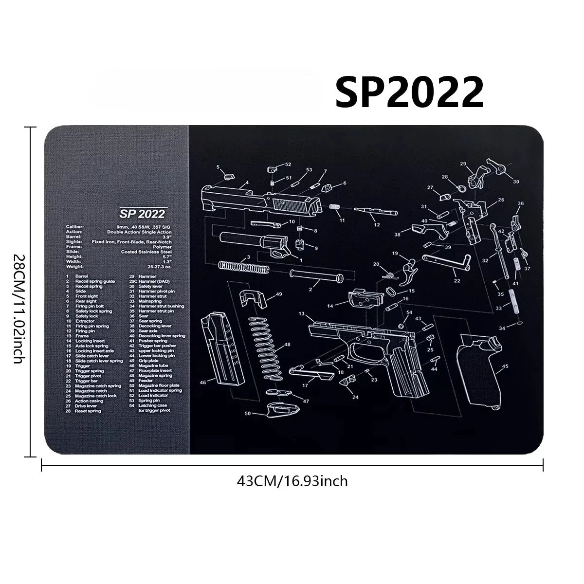 Tapis de Nettoyage pour Arme | Tapis Souris Multi-Armes – AR15, AK47, Remington 870, Glock, CZ75, P226, 1911… - BLACKBEARD OUTDOOR INDUSTRIES