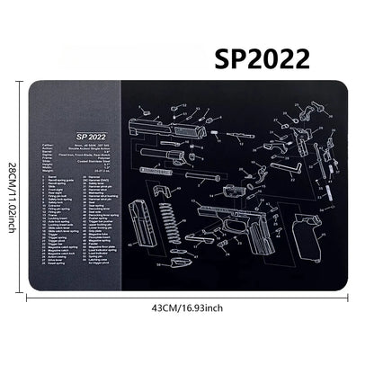 Tapis de Nettoyage pour Arme | Tapis Souris Multi-Armes – AR15, AK47, Remington 870, Glock, CZ75, P226, 1911… - BLACKBEARD OUTDOOR INDUSTRIES