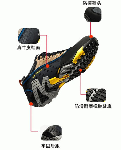 Chaussures de Randonnée Imperméables – Trekking Outdoor Unisexe | Printemps & Mi-saison | Cuir Véritable - BLACKBEARD OUTDOOR INDUSTRIES