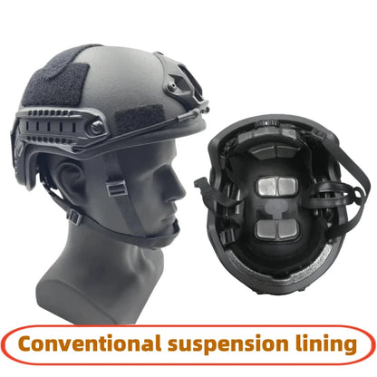 Casque Tactique Ballistique ACH High Cut NIJ IIIA - Casque Balistique de Haute Qualité avec Suspension Wendy's - BLACKBEARD OUTDOOR INDUSTRIES