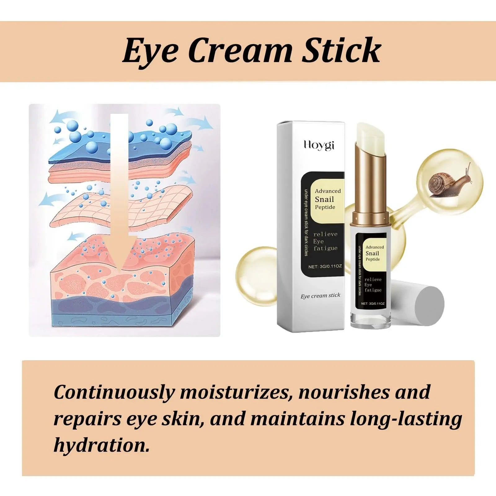 Crème Contour des Yeux à l'Extrait d'Escargot - Anti-rides et Hydratation Profonde - BLACKBEARD OUTDOOR INDUSTRIES