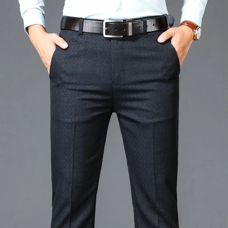 Pantalon de Costume Homme – Coupe Droite, Taille Haute, Élégance Classique – Pantalon de Bureau Formelle et Chic – Tailles Plus Disponible BLACKBEARD OUTDOOR INDUSTRIES
