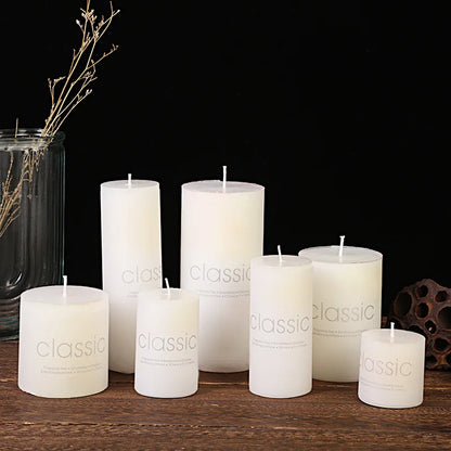 Bougie Cylindrique Classique Ivoire – Décoration de Mariage Romantique et Fournitures pour Hôtels – Bougie Sans Fumée et Sans odeur - BLACKBEARD OUTDOOR INDUSTRIES