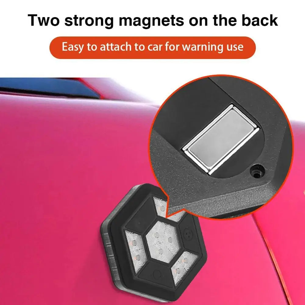 Feu de Signalisation Rotatif LED Magnétique Rechargeable - Lumière de Sécurité pour Voiture, Jaune et Blanche BLACKBEARD OUTDOOR INDUSTRIES