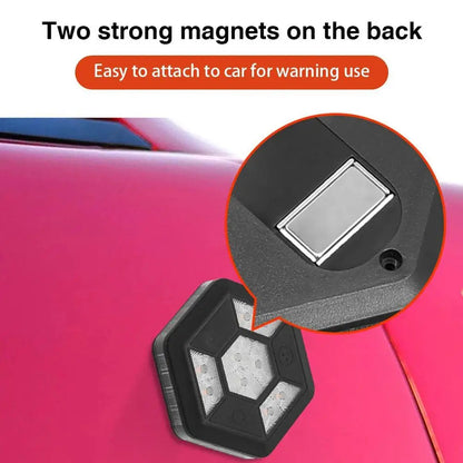 Feu de Signalisation Rotatif LED Magnétique Rechargeable - Lumière de Sécurité pour Voiture, Jaune et Blanche BLACKBEARD OUTDOOR INDUSTRIES