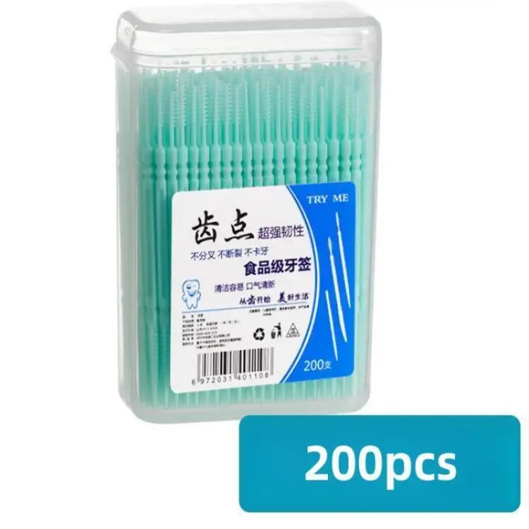 Toothpick Brosse – 200 Pièces en Boîte | Brossettes Interdentaires Jetables pour Adulte Ma boutique