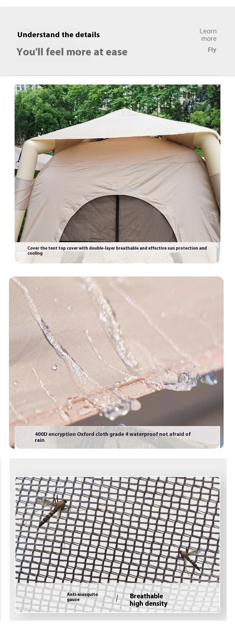 Tente Gonflable Lohascamping pour 4-5 Personnes - Air Shelter Dome Tent - BLACKBEARD OUTDOOR INDUSTRIES