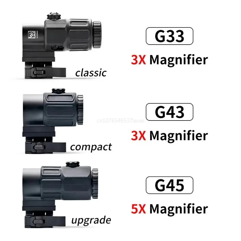 Viseur Holographique 558 avec Magnificateur G33/G43 3X ou G45 5X – Lunette Tactique pour Rail 20 mm – Airsoft, Chasse, Tir Ma boutique