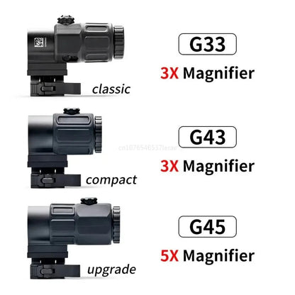 Viseur Holographique 558 avec Magnificateur G33/G43 3X ou G45 5X – Lunette Tactique pour Rail 20 mm – Airsoft, Chasse, Tir Ma boutique