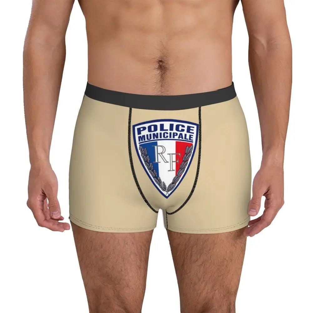 Boxer Homme Insigne Police Municipale – Sous-vêtement Original et Confortable - BLACKBEARD OUTDOOR INDUSTRIES