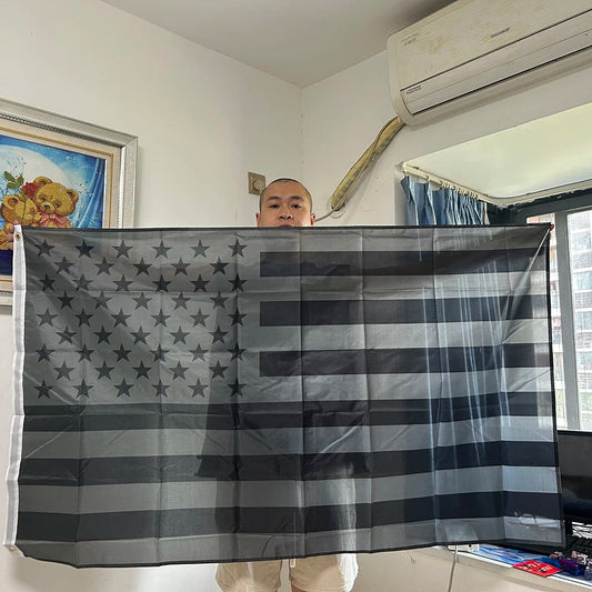 Drapeau Américain Noir – 90x150 cm – Drapeau en Polyester Suspendu – Décoration Intérieure et Extérieure BLACKBEARD OUTDOOR INDUSTRIES