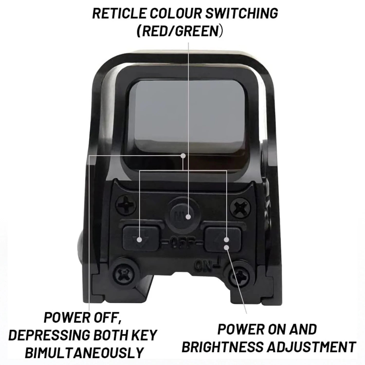 Viseur Holographique 553 Red Dot — Rouge et Vert — Reflex Sight pour Rails 20 mm Ma boutique