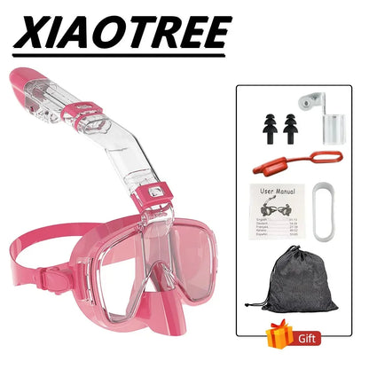 Masque de Plongée Demi-Visage avec Tuba pour Enfants et Adultes – Anti-Buée, Étanche, Respirabilité Sécurisée - BLACKBEARD OUTDOOR INDUSTRIES