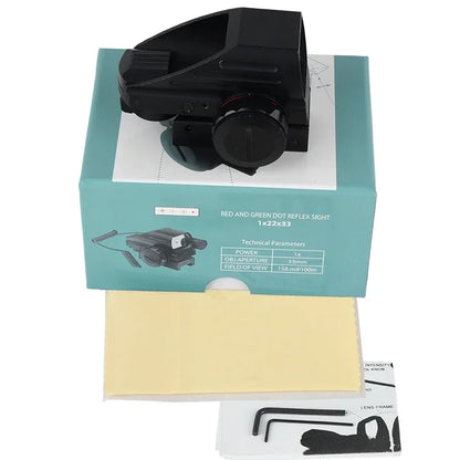 Viseur Reflex 1X40 HD101 Red Dot Sight — 4 Réticules Rouge/Vert pour Rail 11 mm ou 20 mm - BLACKBEARD OUTDOOR INDUSTRIES