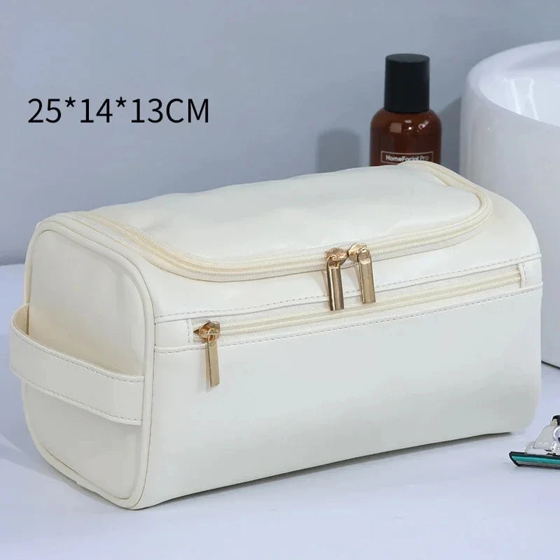 Trousse de Toilette en Cuir PU ou Toile – Grande Capacité & Accroche Murale | Unisexe, Idéale pour les Voyages - BLACKBEARD OUTDOOR INDUSTRIES