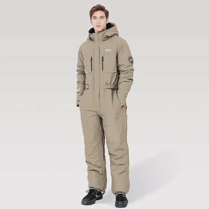 Motorcycle Riding Winter Coldproof Clothing Winter Fashion Waist Designwarm Cotton Jumpsuit Thickened Waterproof Snowmobile Suit BLACKBEARD OUTDOOR INDUSTRIES