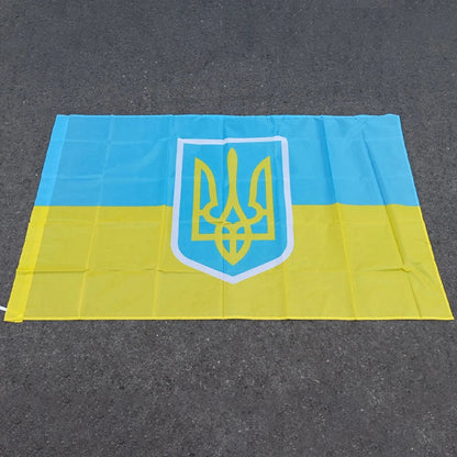 Drapeau Présidentiel Ukrainien – 90x150 cm – Bannière de l'Ukraine – Décoration Intérieure – 100% Polyester BLACKBEARD OUTDOOR INDUSTRIES