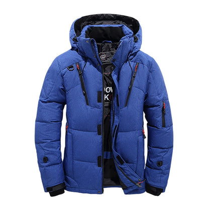Veste Doudoune Homme en Duvet Blanc - Parka Hivernale Windproof, Chaude et Confortable, Avec Capuche Détachable BLACKBEARD OUTDOOR INDUSTRIES