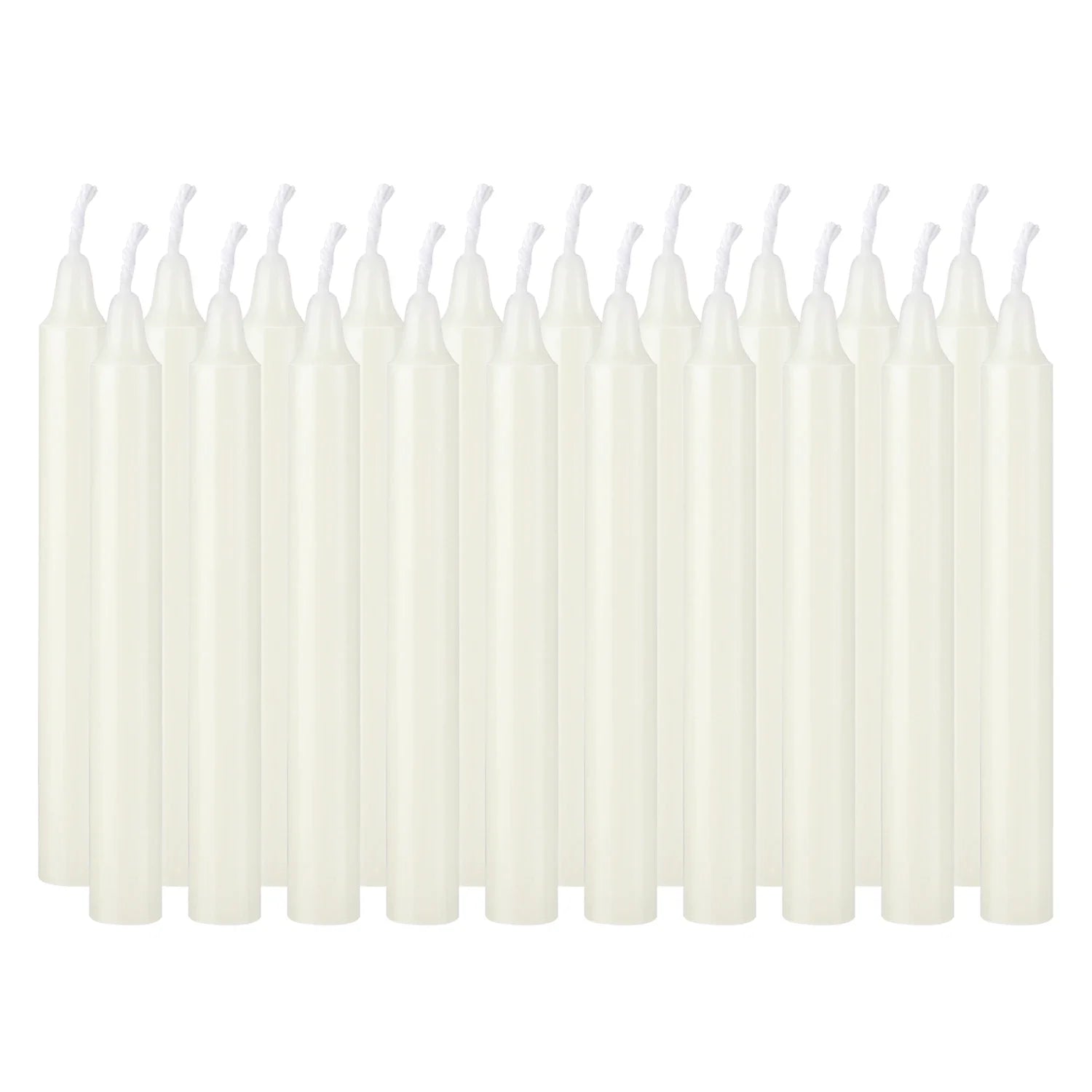 Bougies Coniques Blanches Ivoire – Lot de 20 Bougies de Dîner 4 Pouces – Sans Fumée, Sans Parfum, Antidérapantes, Fabriquées à la Main, Parfaites pour Églises, Mariages, Fêtes et Décorations Saisonnières - BLACKBEARD OUTDOOR INDUSTRIES