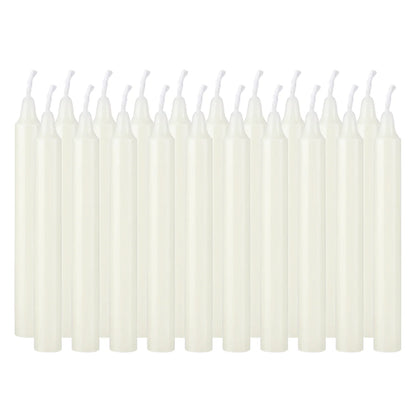 Bougies Coniques Blanches Ivoire – Lot de 20 Bougies de Dîner 4 Pouces – Sans Fumée, Sans Parfum, Antidérapantes, Fabriquées à la Main, Parfaites pour Églises, Mariages, Fêtes et Décorations Saisonnières - BLACKBEARD OUTDOOR INDUSTRIES