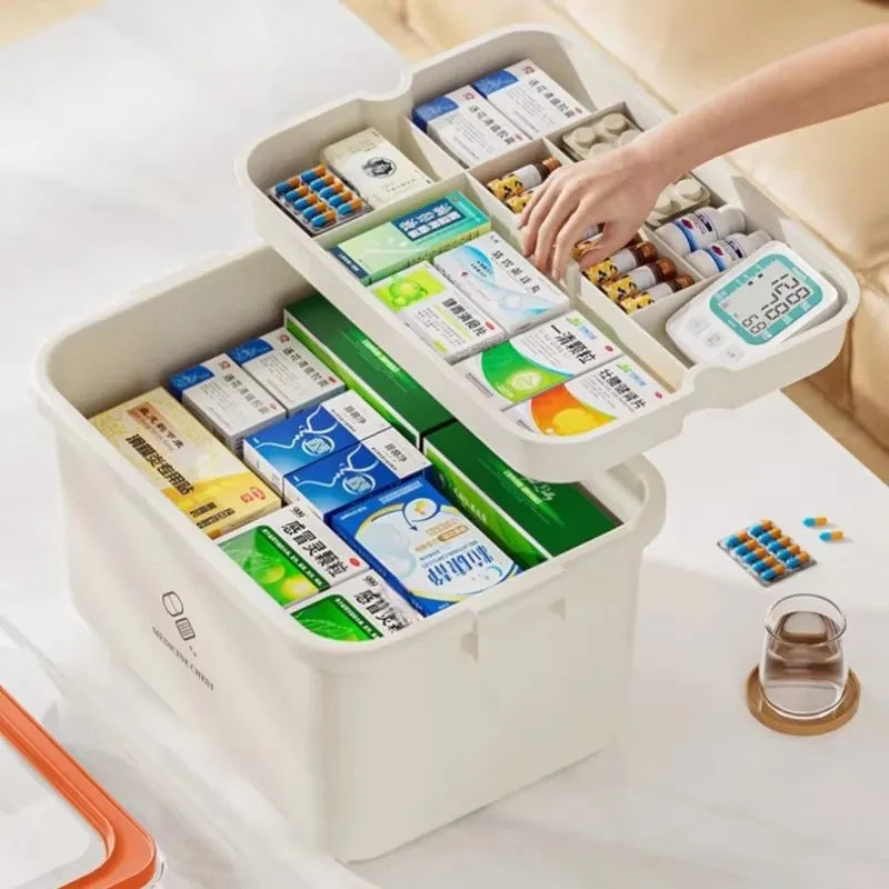 Boîte à Médicaments Portable Grande Capacité – Trousse de Premiers Secours Familiale avec Multi-Compartiments Ma boutique