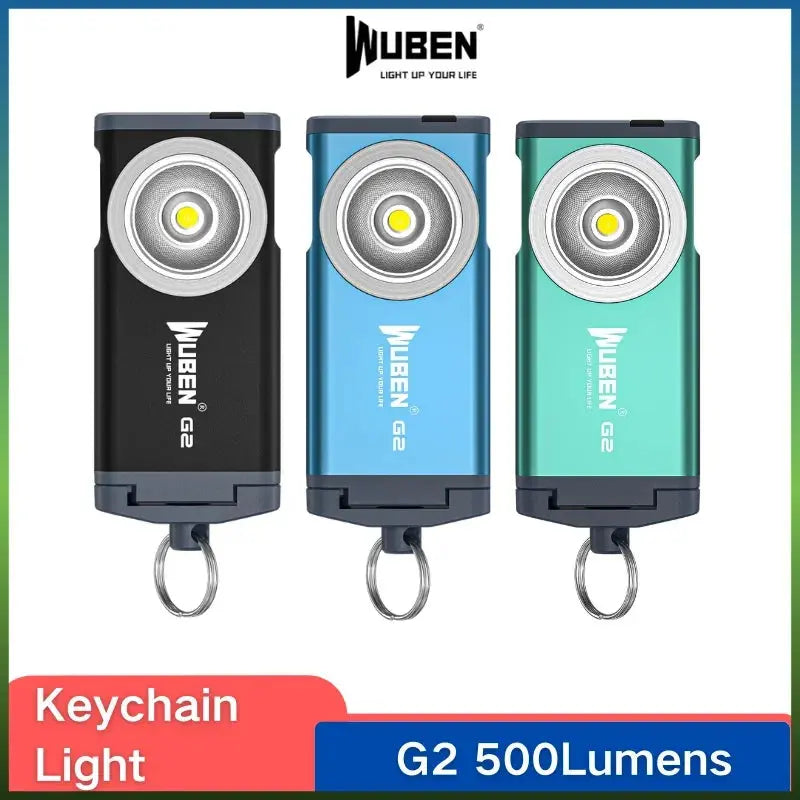 Lampe Porte-Clés WUBEN G2 – 500 Lumens | Rechargeable USB-C, Ultra Grand Angle, Aimantée & 5 Modes Ma boutique