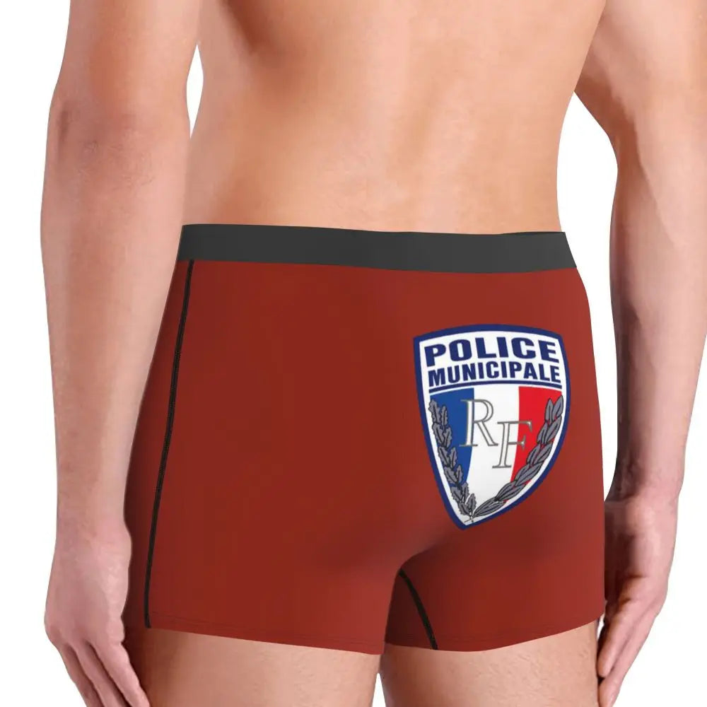 Boxer Homme Insigne Police Municipale – Sous-vêtement Original et Confortable - BLACKBEARD OUTDOOR INDUSTRIES