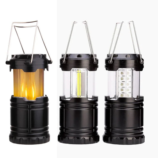 Lampe de Camping LED Portable – Mini Lanterne Télescopique 3 COB – Étanche – Fonctionne avec 3 Piles AAA – Idéale pour Tente, Randonnée et Urgences - BLACKBEARD OUTDOOR INDUSTRIES
