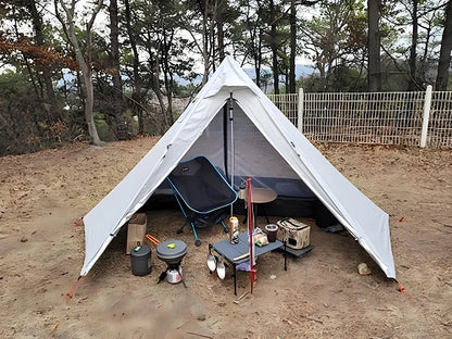 Tente Hot Tent Tipi 1 Personne – Avec Fenêtre pour Cheminée | Double Paroi | 3 Saisons | Bushcraft / Camping Solo - BLACKBEARD OUTDOOR INDUSTRIES