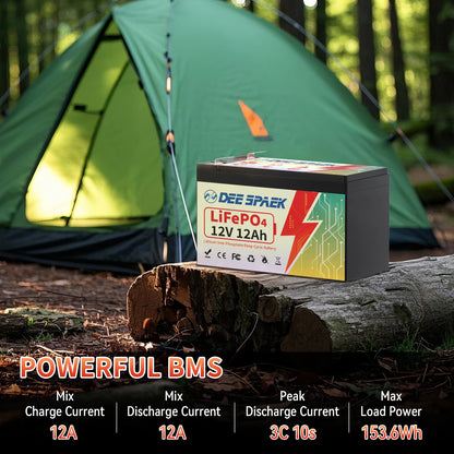Batterie Lithium Fer Phosphate (LiFePO4) 12V 12Ah avec BMS - BLACKBEARD OUTDOOR INDUSTRIES
