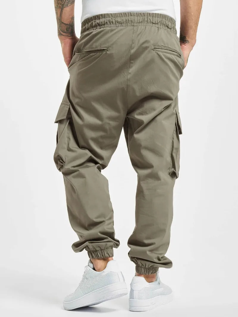 Pantalon Cargo Homme Grande Taille | Style Européen Décontracté | Taille Élastique & Cordon | Multi-poches | Léger & Confortable - BLACKBEARD OUTDOOR INDUSTRIES