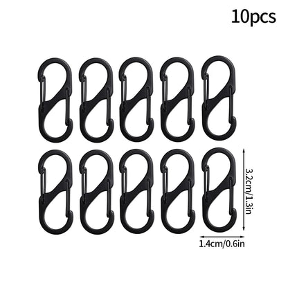 5PCS Mousquetons Tactiques en S – Mini Clip Aluminium Anti-Vol pour Camping & Randonnée - BLACKBEARD OUTDOOR INDUSTRIES