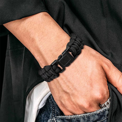 Bracelet Paracorde Tactique 7 Brins – Mode Homme – Corde de Parachute 4 mm – Survie & Urgence – Camping & Randonnée - BLACKBEARD OUTDOOR INDUSTRIES