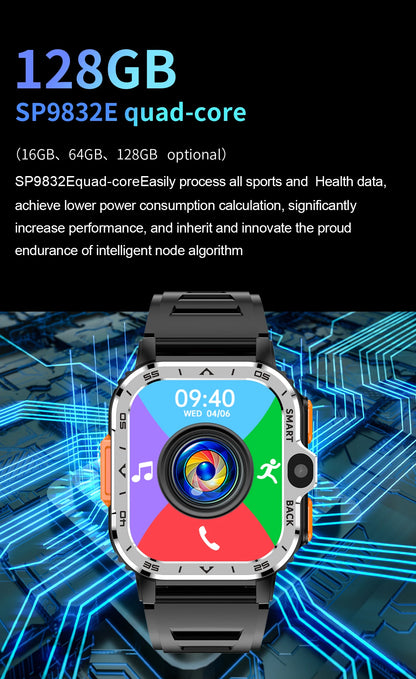 Montre Connectée VALDUS PGD Android – Écran 2,03", Double Caméra HD, 4G LTE, 64 Go ROM, NFC & WiFi - BLACKBEARD OUTDOOR INDUSTRIES