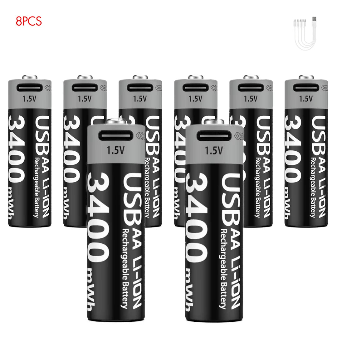 batterie rechargeable MATOV AA 1,5 V 3400mWh Ma boutique