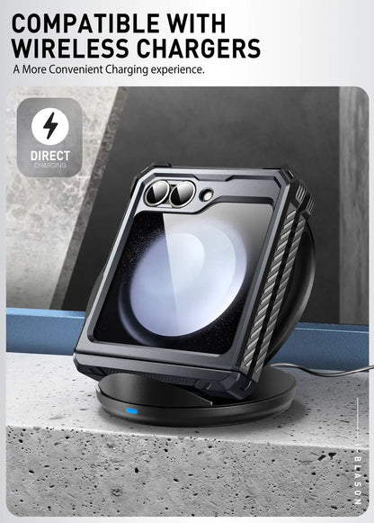 I-BLASON For Samsung Galaxy Z Flip 7 FE/6/5 Case Armorbox Full-Body Military Protection Phone Case with Screen Protector & Stand BLACKBEARD OUTDOOR INDUSTRIES