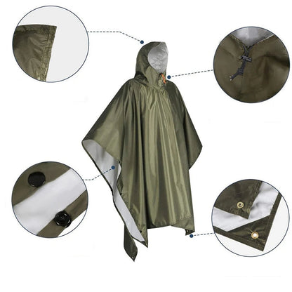 Poncho de Pluie Ultra-Résistant pour Randonnée et Camping - Imperméable, Léger, Universel, pour Hommes et Femmes BLACKBEARD OUTDOOR INDUSTRIES