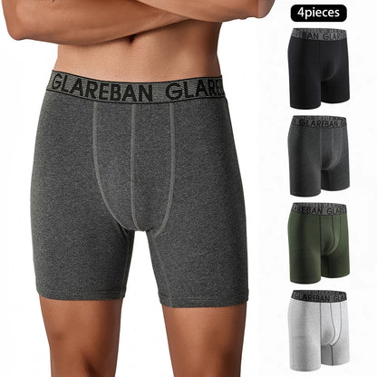 Pack de 4 Boxers Mi-Long pour Hommes - Coton Respirant BLACKBEARD OUTDOOR INDUSTRIES