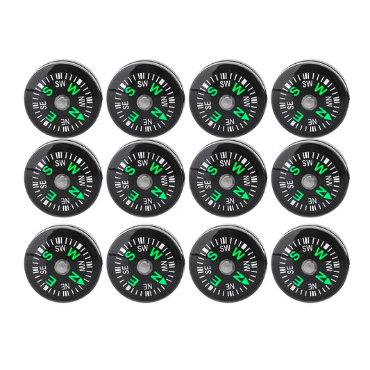12 Pcs Mini Boussoles de Poche 20mm – Compas à Huile pour Randonnée, Camping et Activités Outdoor - BLACKBEARD OUTDOOR INDUSTRIES