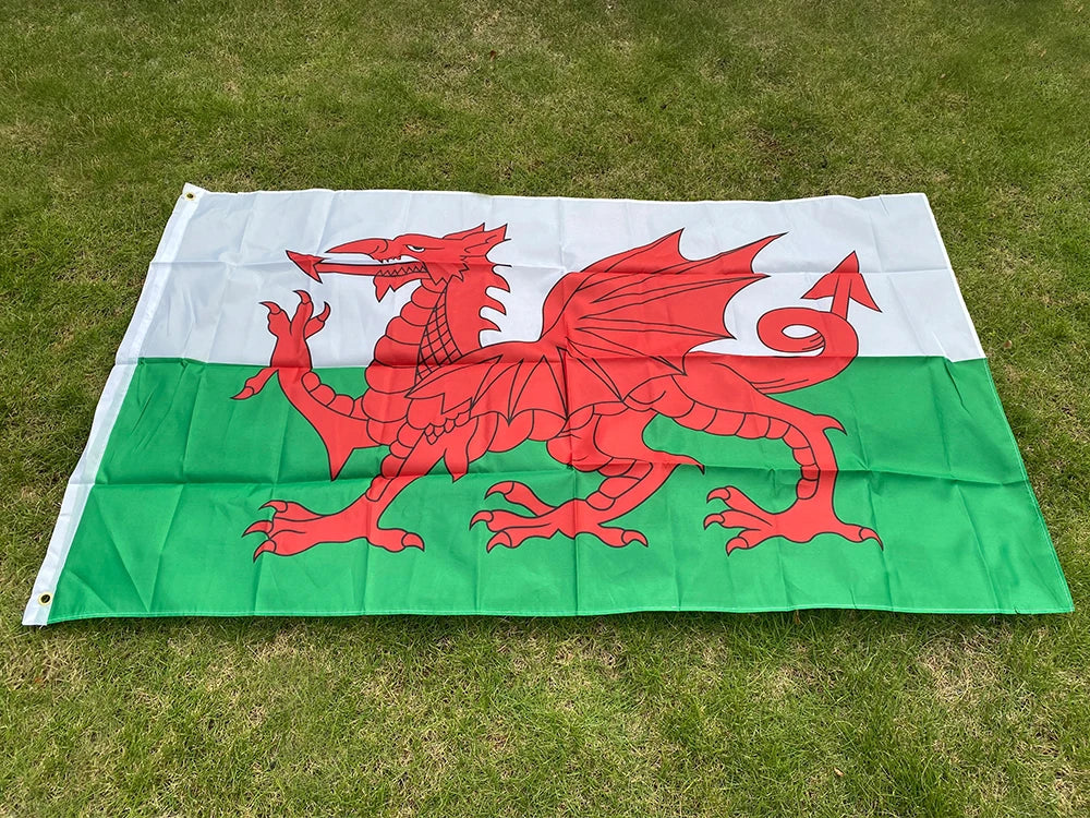 Drapeau du Pays de Galles (Wales) – 90x150 cm – Polyester – Drapeau du Dragon Rouge BLACKBEARD OUTDOOR INDUSTRIES