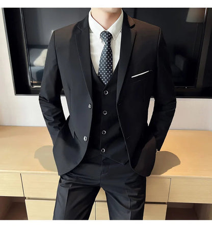 Costume Homme 3 Pièces - Élégant et Classique, Idéal pour Mariage et Événements Formels - Taille S-6XL BLACKBEARD OUTDOOR INDUSTRIES