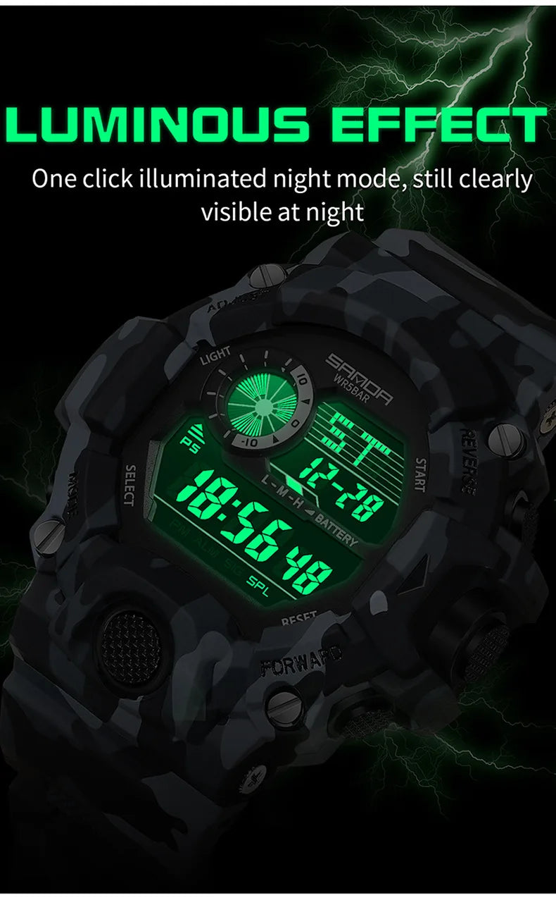 SANDA 2183 – Montre Électronique Homme - BLACKBEARD OUTDOOR INDUSTRIES