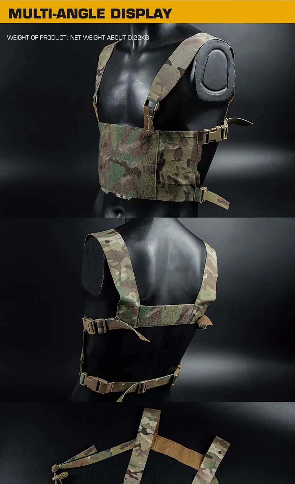 FCPC Chest Rig Mini Harness – Harnais H Style Ferro Ma boutique
