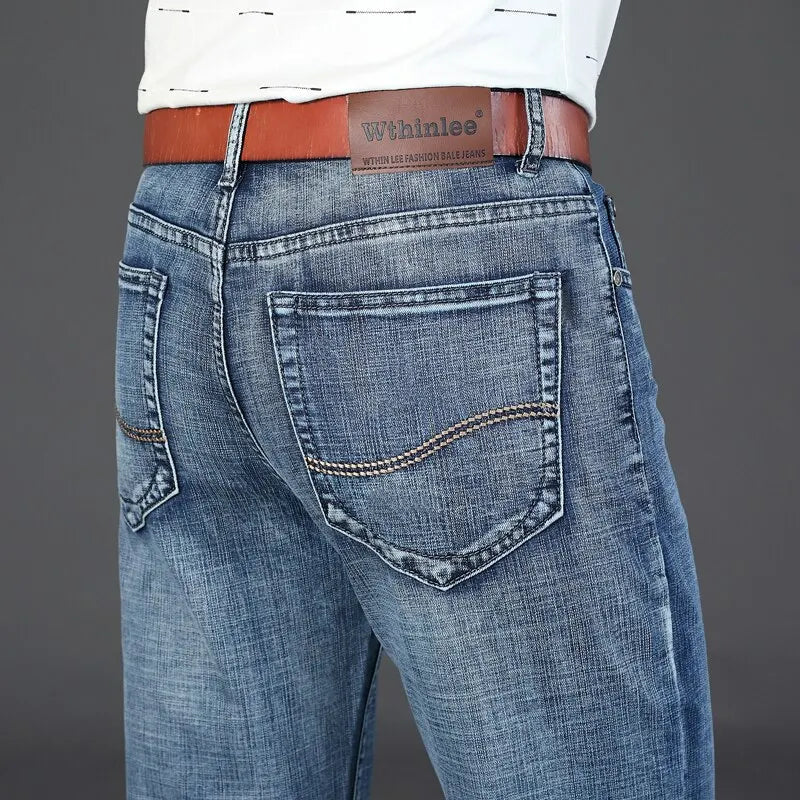 Jeans Business Homme – Coupe Droite Stretch, Bleu/Noir, Denim Classique BLACKBEARD OUTDOOR INDUSTRIES